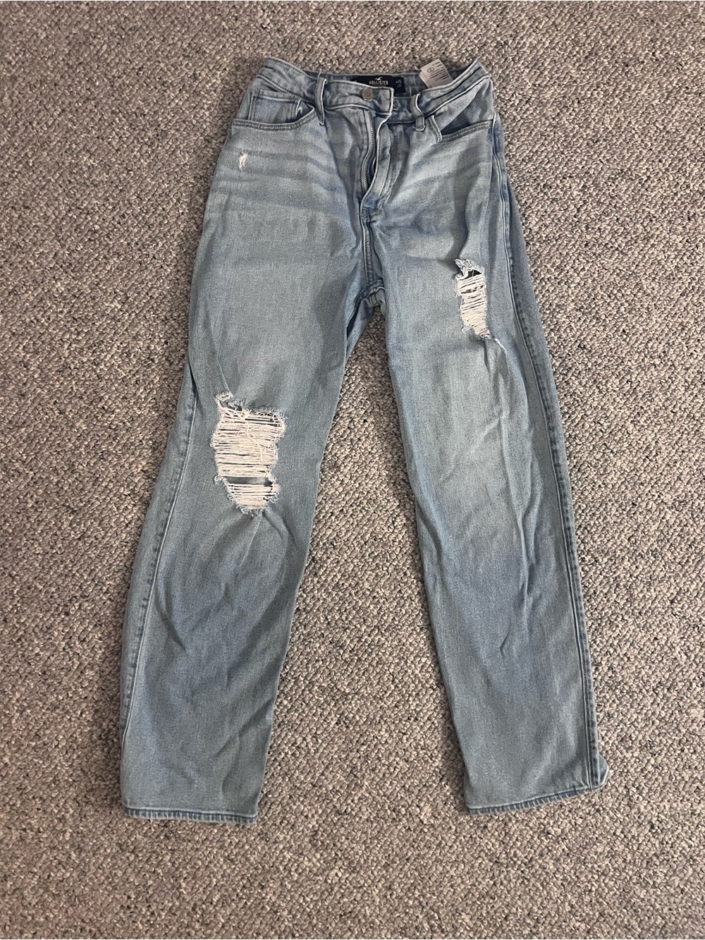 Hollister Light Blue Distressed Boyfriend Jeans